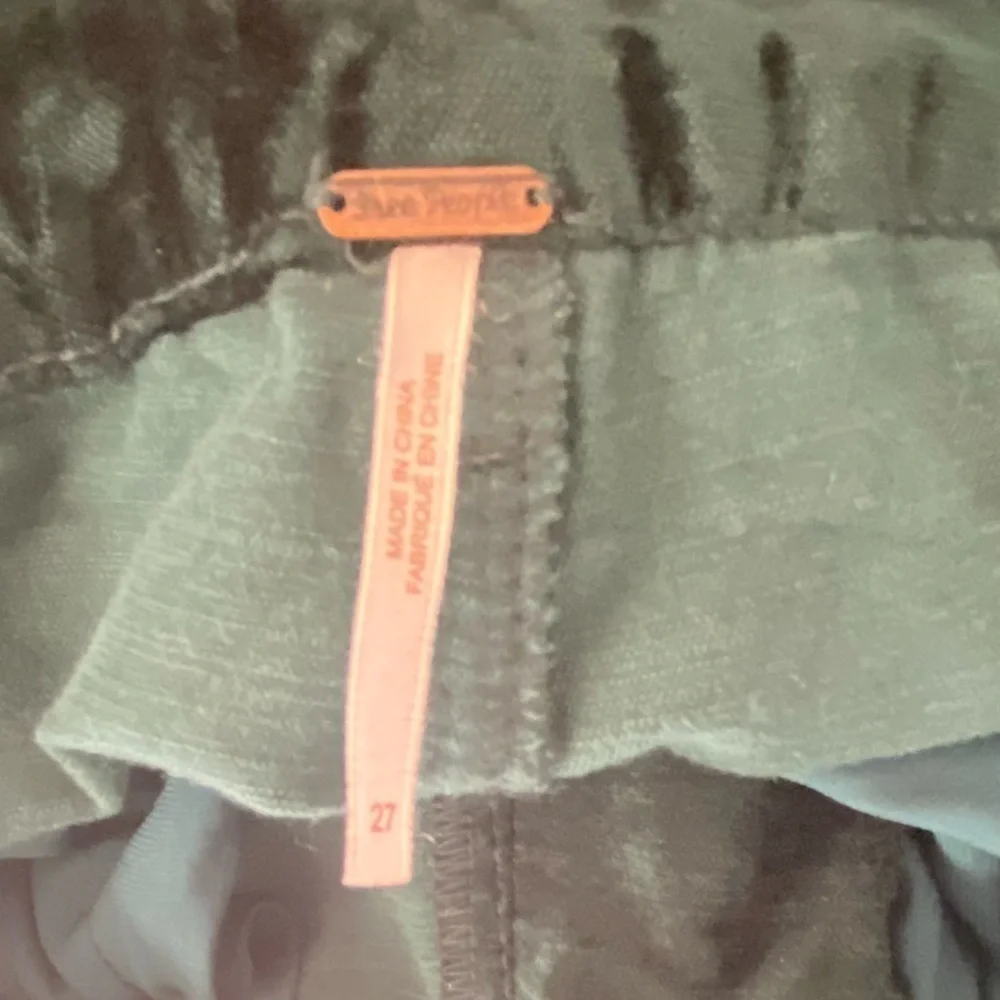 Free People Green Velvet Boot Cut Crop Pants​​​​​​​